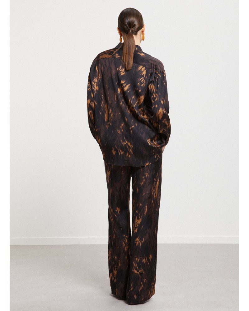 Pantalon Palazzo OTTOD’AME en viscose imprimée Ottod'Ame - 3