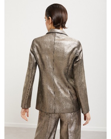 Veste croisée OTTOD’AME en velours côtelé à effet métallisé Ottod'Ame - 3