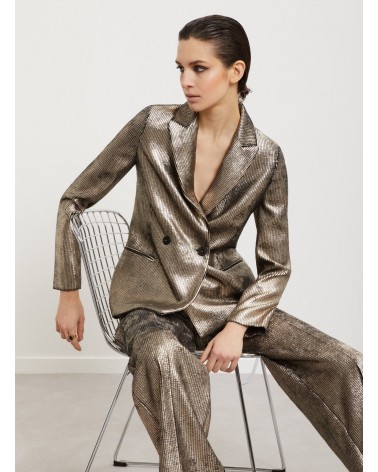 Veste croisée OTTOD’AME en velours côtelé à effet métallisé Ottod'Ame - 5
