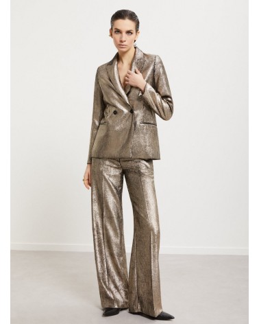 Pantalon palazzo OTTOD’AME en velours côtelé à effet métallisé Ottod'Ame - 1