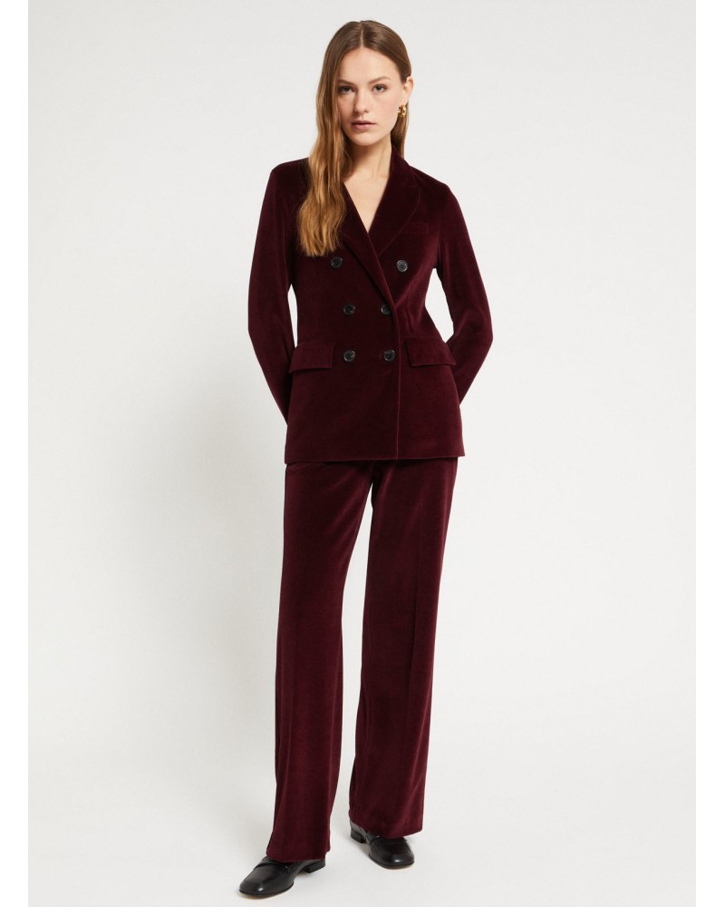 Veste croisée OTTOD’AME en velours avec revers ton sur ton Ottod'Ame - 1