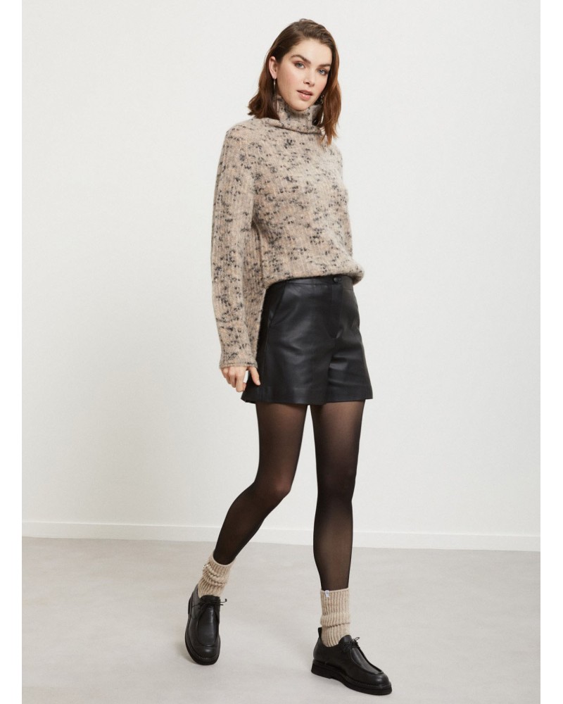 Short en suédine OTTOD’AME avec surpiqûres Ottod'Ame - 1