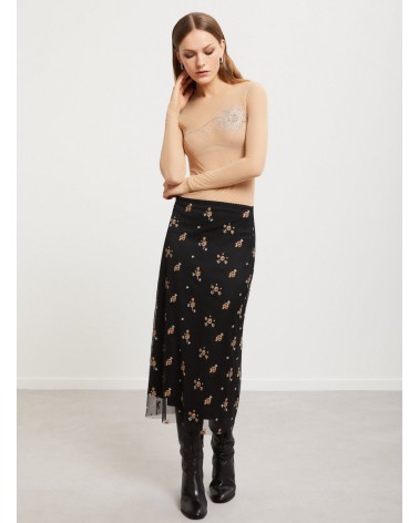 Jupe midi OTTOD’AME en tulle brodé Ottod'Ame - 1