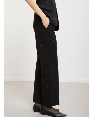 Pantalon droit rayé OTTOD’AME en laine mélangée Ottod'Ame - 1