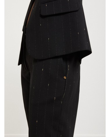 Pantalon droit rayé OTTOD’AME en laine mélangée Ottod'Ame - 4