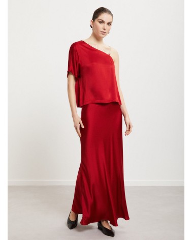 Top asymétrique OTTOD’AME en satin avec bretelle chaîne Ottod'Ame - 2