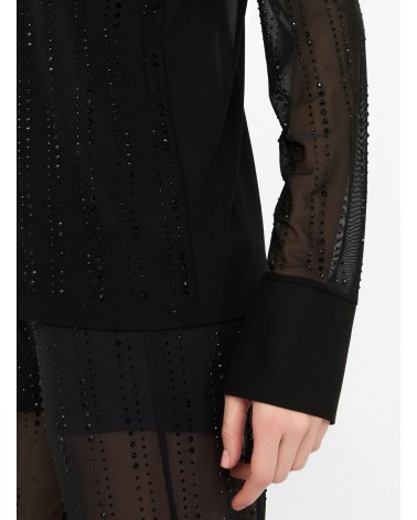 Chemise en tulle LIU JO stretch avec strass LIU JO - 2