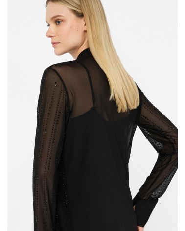 Chemise en tulle LIU JO stretch avec strass LIU JO - 4