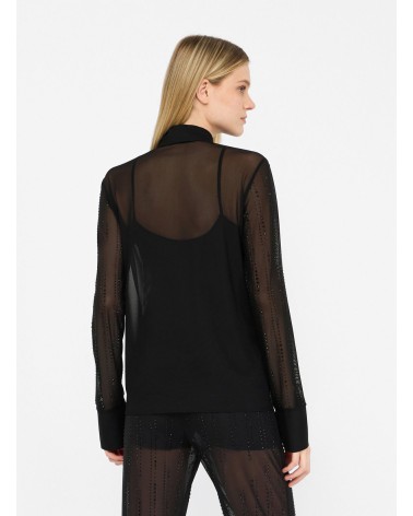 Chemise en tulle LIU JO stretch avec strass LIU JO - 5