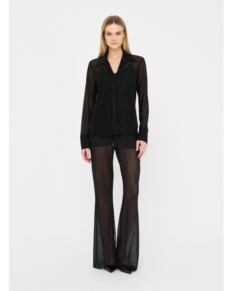 Chemise en tulle LIU JO stretch avec strass LIU JO - 6