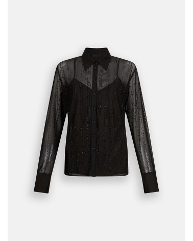 Chemise en tulle LIU JO stretch avec strass LIU JO - 7