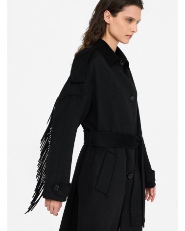 Trench-coat LIU JO en laine mélangée avec franges LIU JO - 2