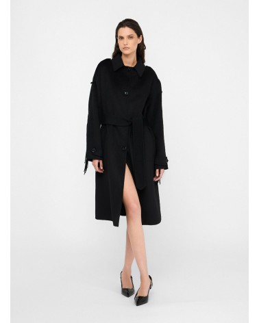 Trench-coat LIU JO en laine mélangée avec franges LIU JO - 3