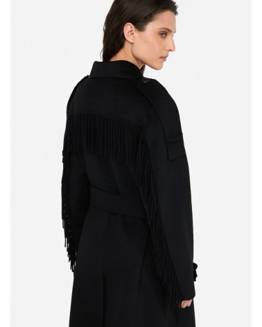 Trench-coat LIU JO en laine mélangée avec franges LIU JO - 4