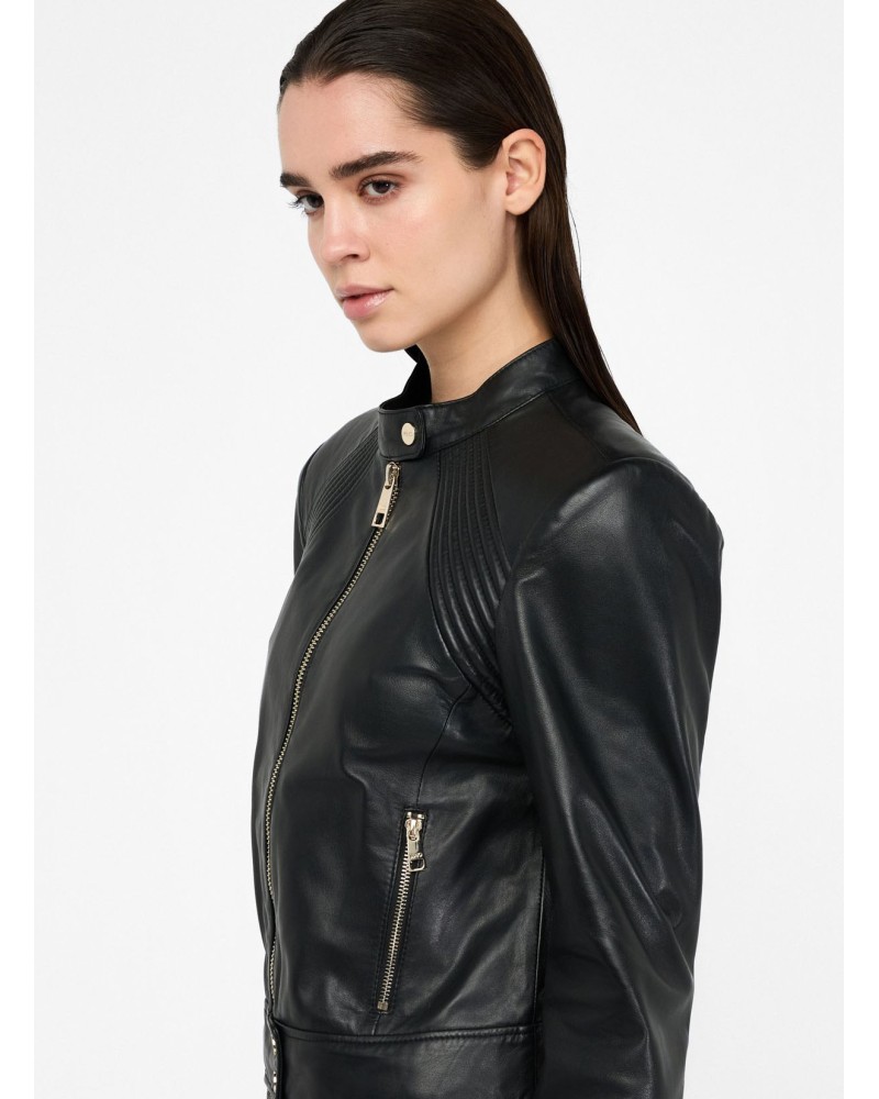 Veste motarde LIU JO en cuir d’agneau LIU JO - 1