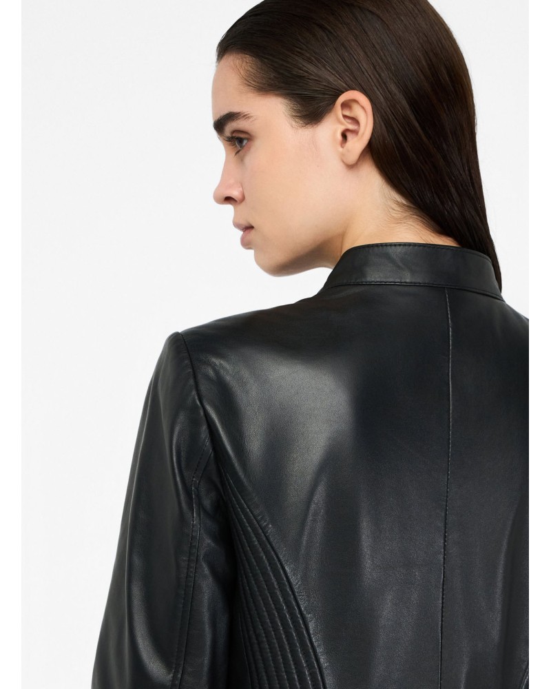 Veste motarde LIU JO en cuir d’agneau LIU JO - 4