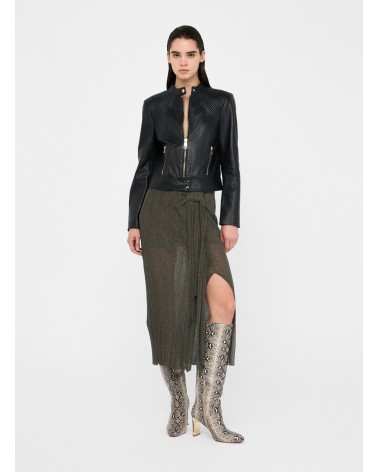 Veste motarde LIU JO en cuir d’agneau LIU JO - 6
