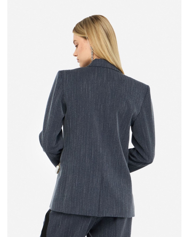 Blazer en flanelle LIU JO à rayures craie LIU JO - 5