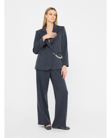 Blazer en flanelle LIU JO à rayures craie LIU JO - 6