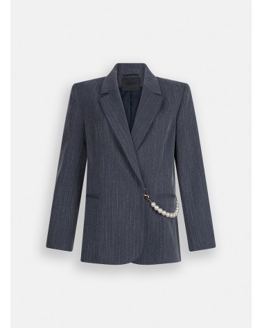 Blazer en flanelle LIU JO à rayures craie LIU JO - 7