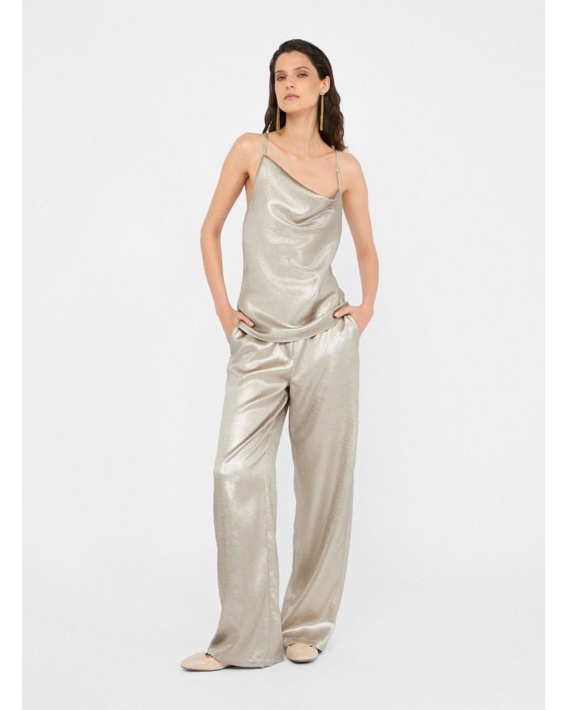 Pantalon LIU JO en crêpe lamé LIU JO - 6