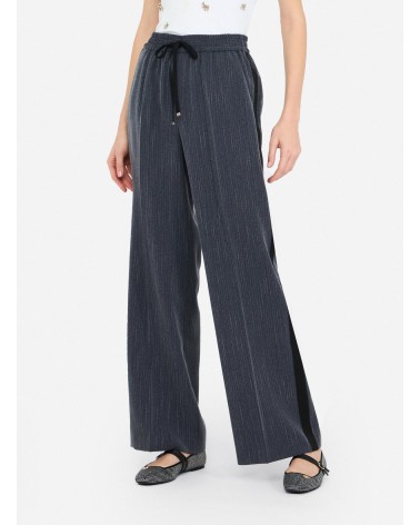 Pantalon en flanelle LIU JO à rayures craie LIU JO - 3