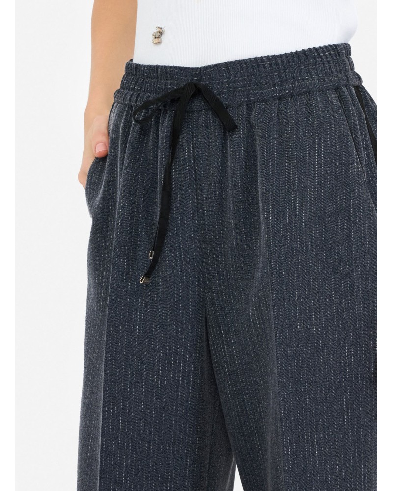 Pantalon en flanelle LIU JO à rayures craie LIU JO - 4