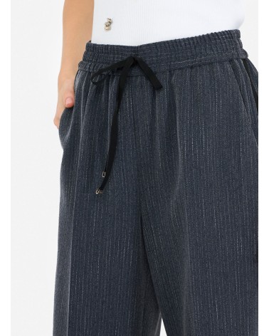Pantalon en flanelle LIU JO à rayures craie LIU JO - 4