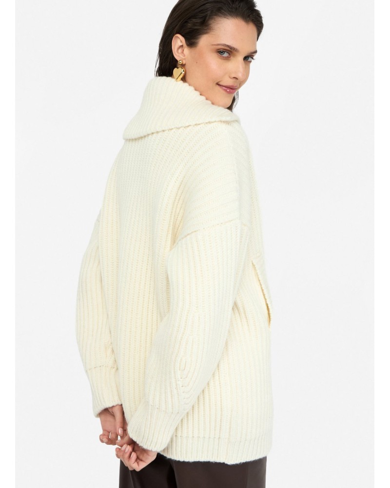 Manteau LIU JO en maille de laine côtelée LIU JO - 1