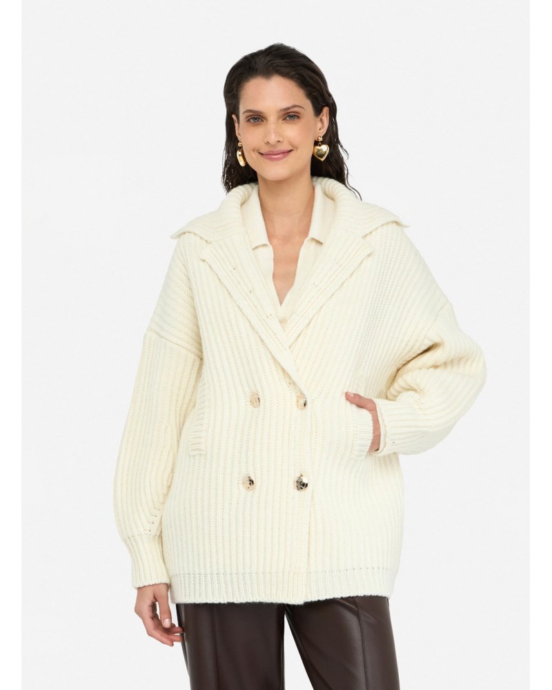 Manteau LIU JO en maille de laine côtelée LIU JO - 3