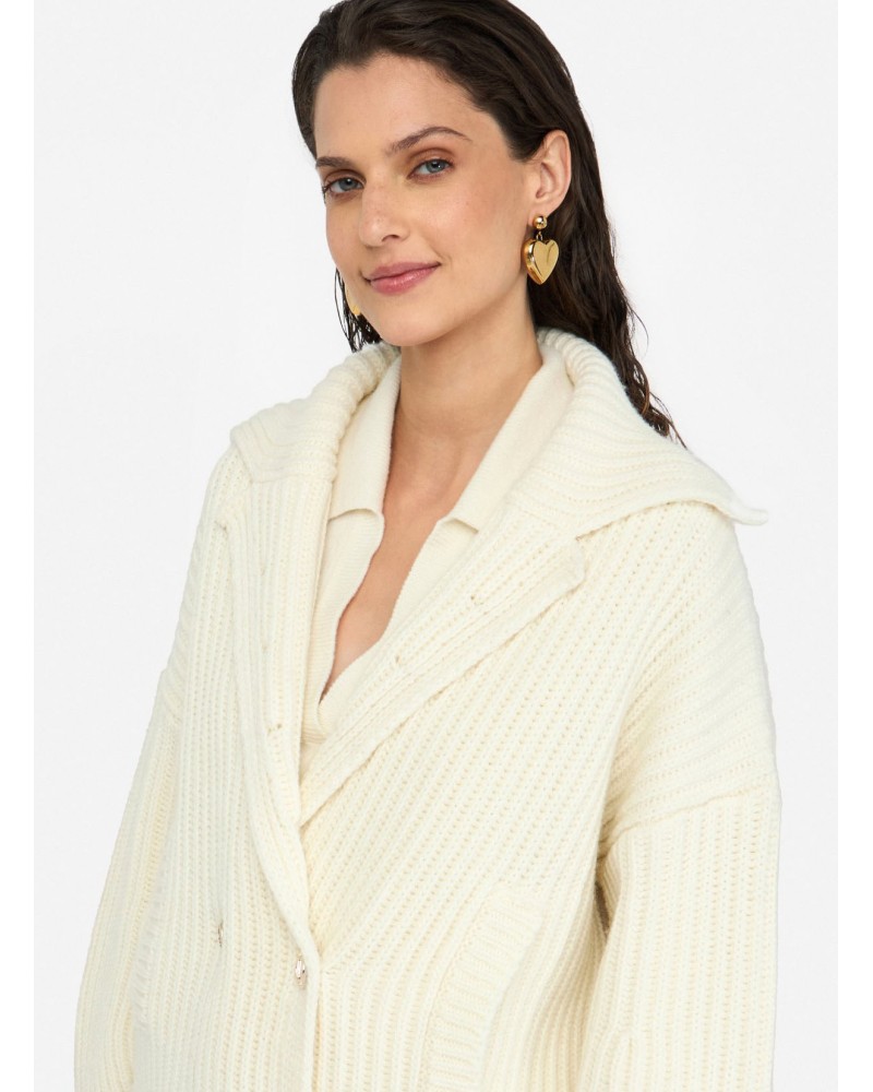 Manteau LIU JO en maille de laine côtelée LIU JO - 4