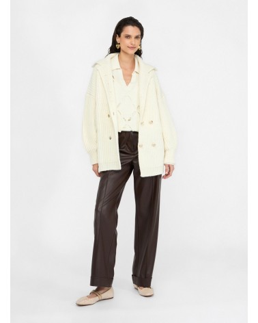 Manteau LIU JO en maille de laine côtelée LIU JO - 6