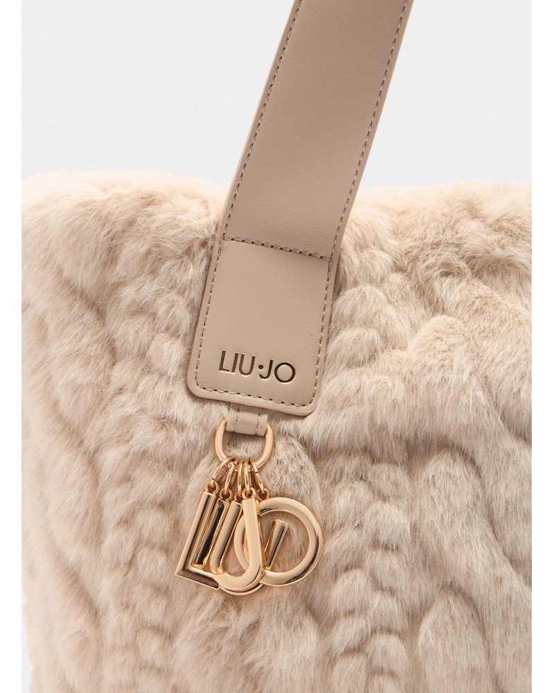 Sac hobo LIU JO grand format en imitation fourrure LIU JO - 2