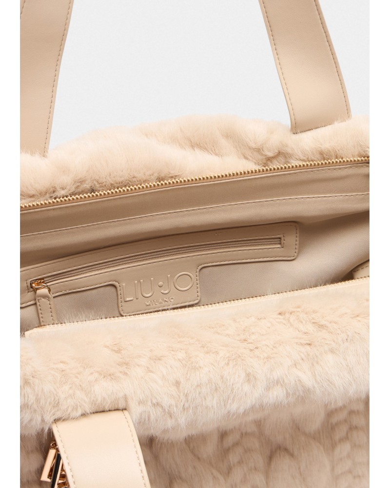 Sac hobo LIU JO grand format en imitation fourrure LIU JO - 5