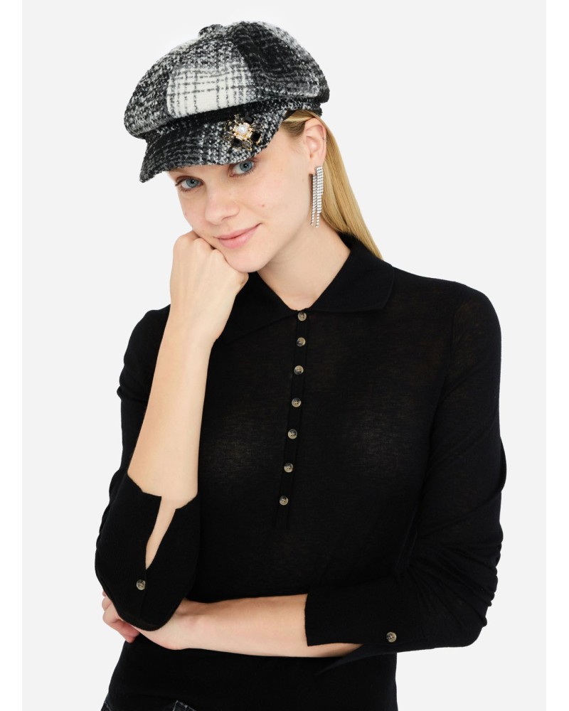 Casquette LIU JO à carreaux avec broche LIU JO - 1