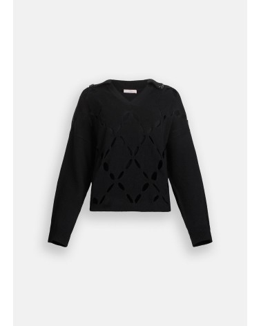 Pull en laine LIU JO avec broderies bijoux LIU JO - 14