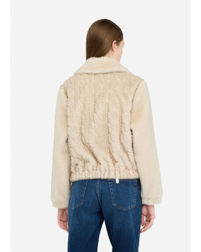Bomber Teddy LIU JO en tissu polaire avec torsades LIU JO - 5