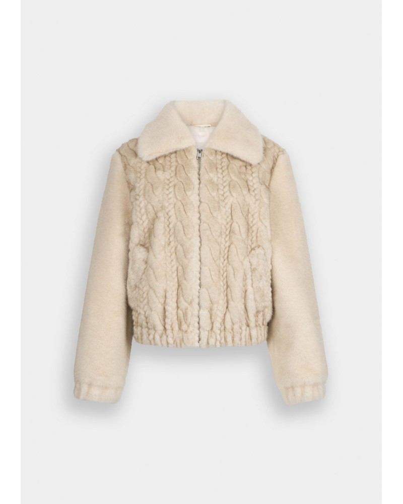 Bomber Teddy LIU JO en tissu polaire avec torsades LIU JO - 7