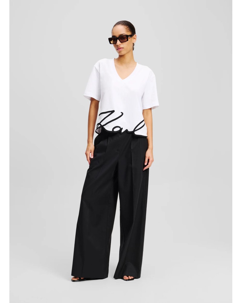 T-shirt col V KARL LAGERFELD Signature  - 4
