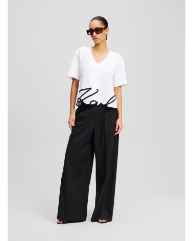 T-shirt col V KARL LAGERFELD Signature  - 4
