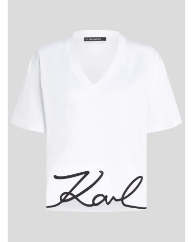 T-shirt col V KARL LAGERFELD Signature  - 5