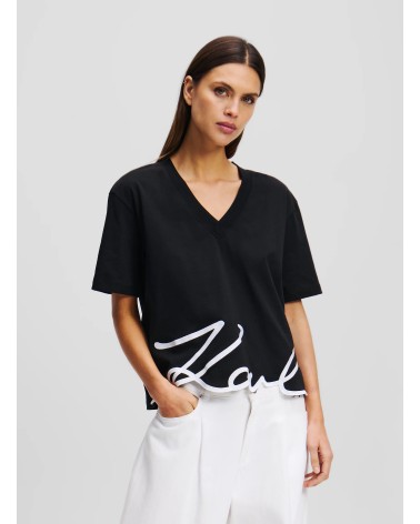 T-shirt col V KARL LAGERFELD Signature  - 6