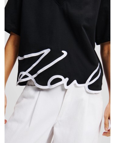 T-shirt col V KARL LAGERFELD Signature  - 7
