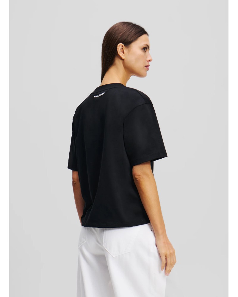 T-shirt col V KARL LAGERFELD Signature  - 8