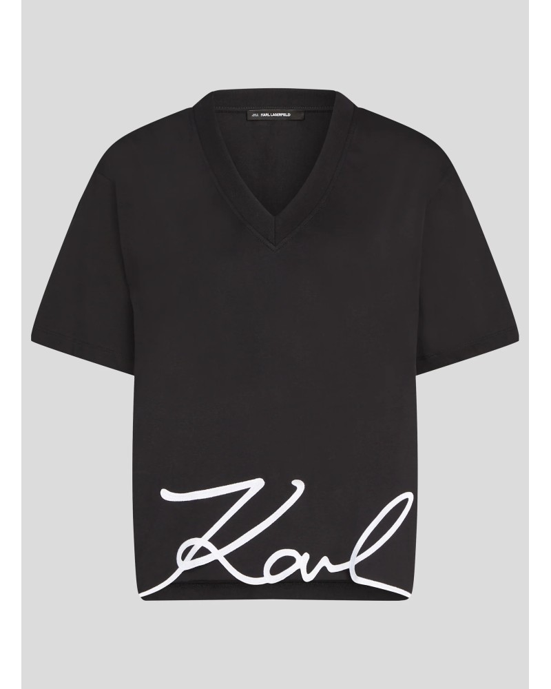 T-shirt col V KARL LAGERFELD Signature  - 10