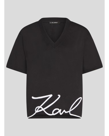 T-shirt col V KARL LAGERFELD Signature  - 10