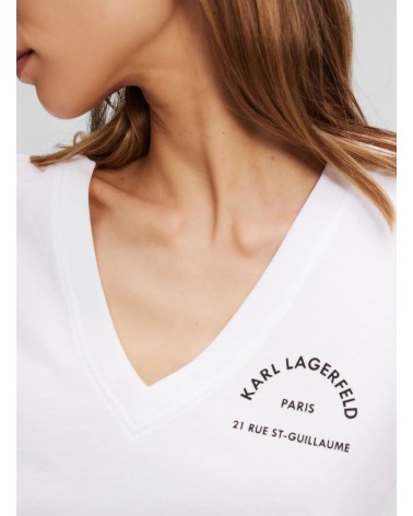 T-shirt col V KARL LAGERFELD Rue St-Guillaume  - 3
