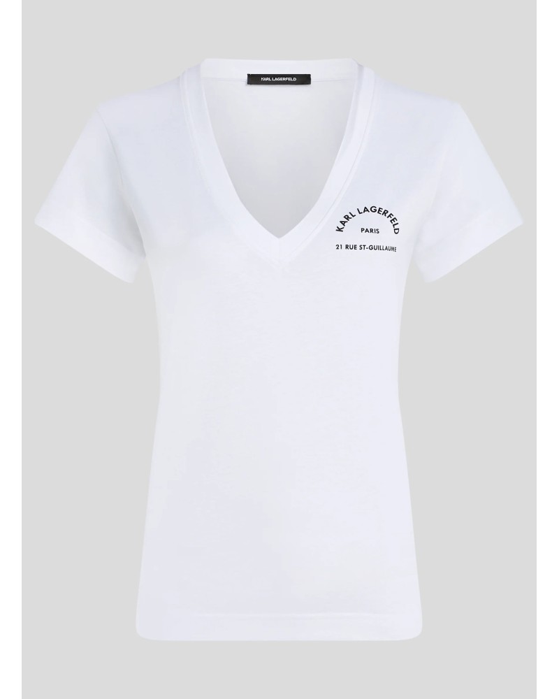 T-shirt col V KARL LAGERFELD Rue St-Guillaume  - 5