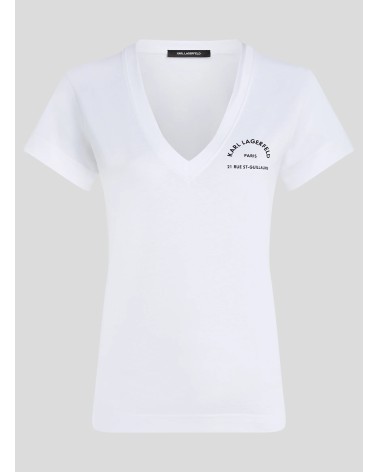 T-shirt col V KARL LAGERFELD Rue St-Guillaume  - 5
