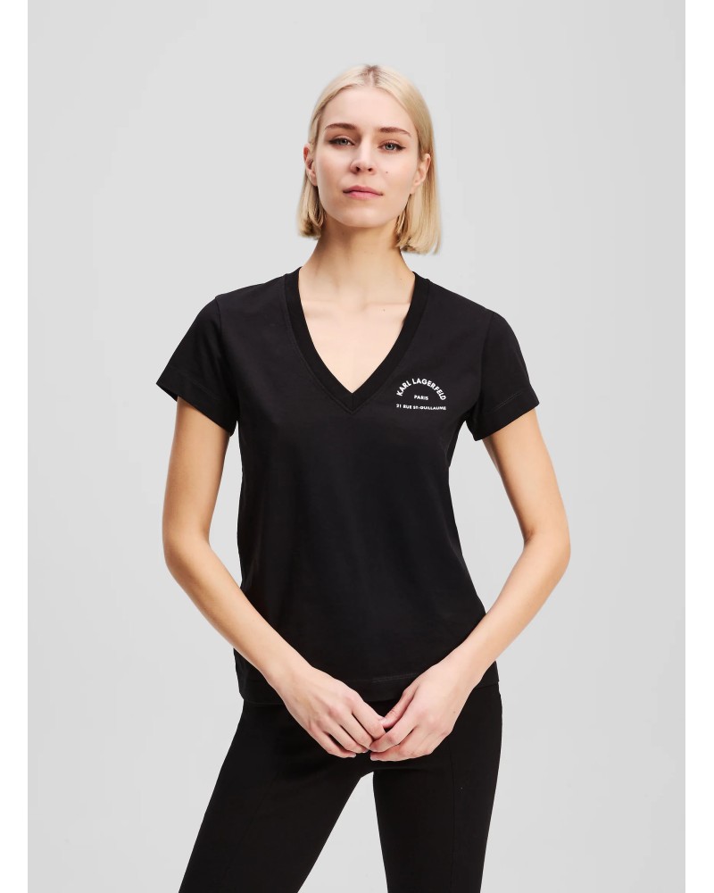 T-shirt col V KARL LAGERFELD Rue St-Guillaume  - 6